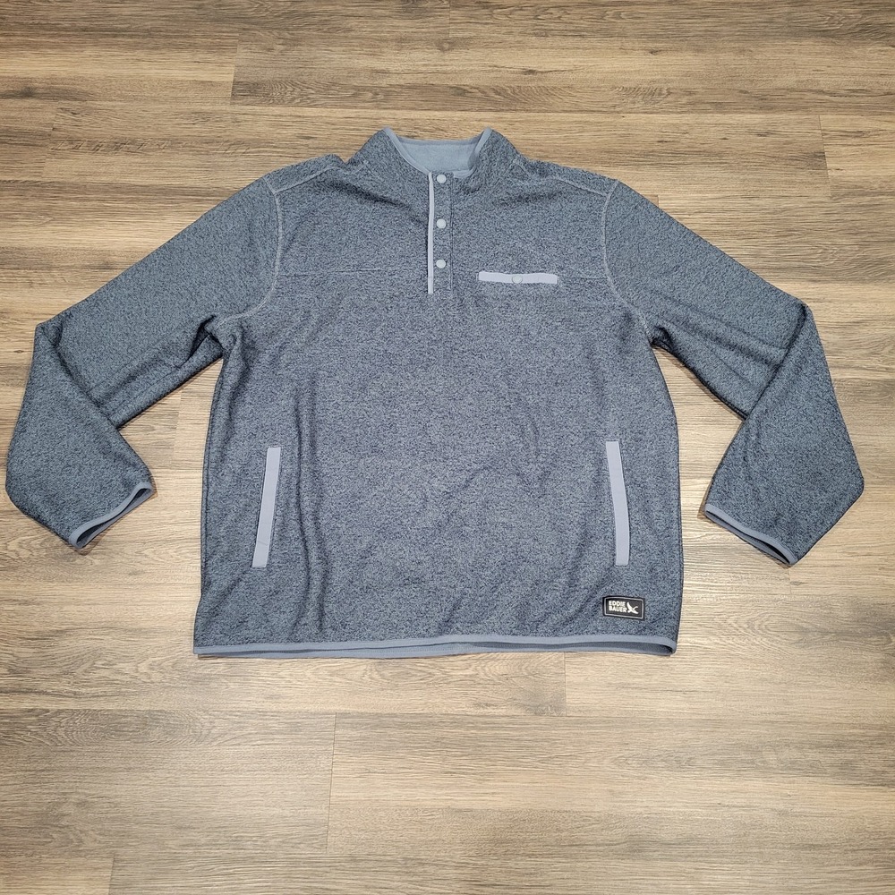 Eddie Bauer Pullover Sweater Quarter Snap Mock Neck‎ XXL